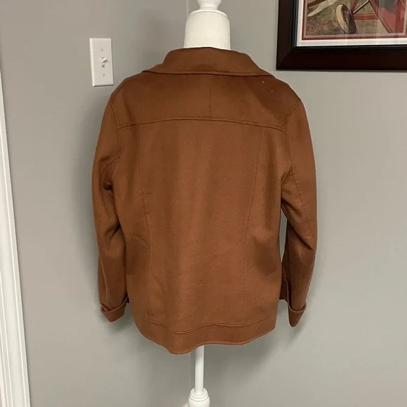 Neiman Marcus Cashmere Collection Womens Jacket Blazer Brown Mocha Size XL - Picture 3 of 6
